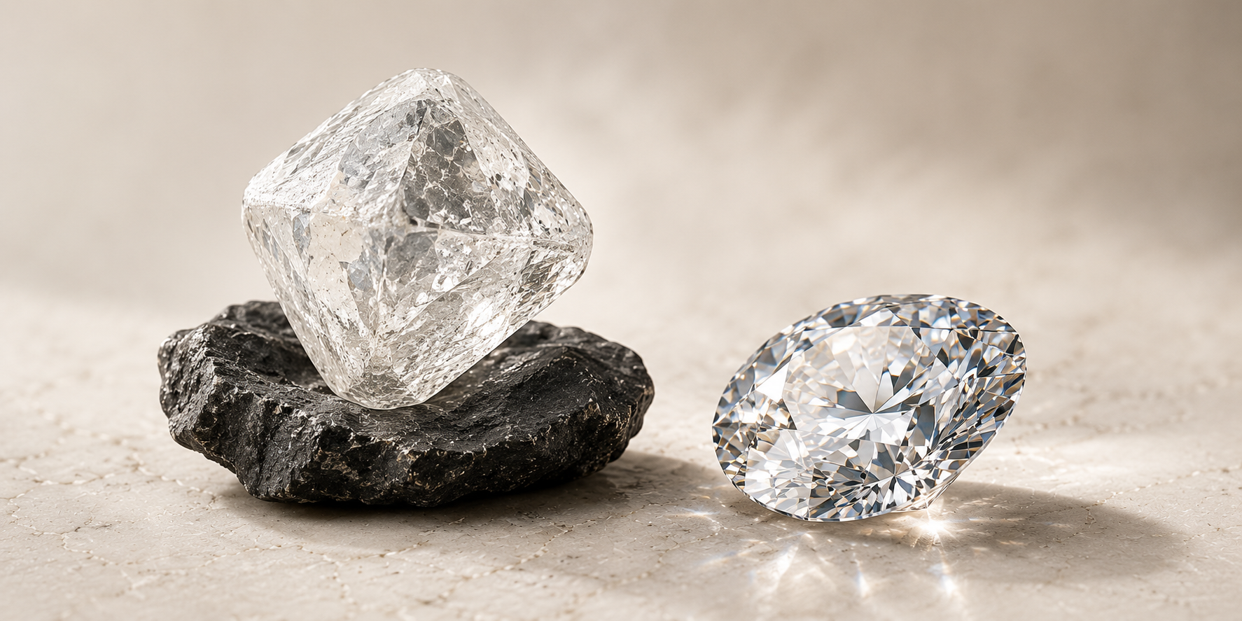 Raw and polished diamonds - Kether Diamonds sourcing