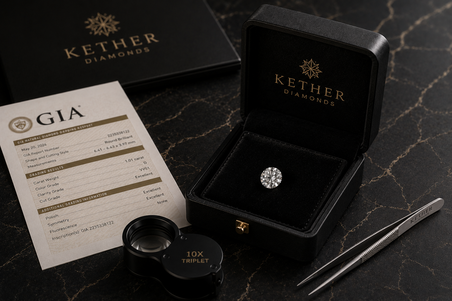 GIA certified diamond in box - investment diamonds