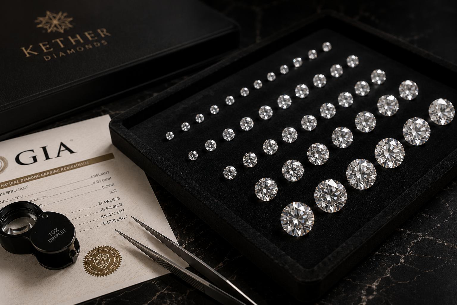 Kether Diamonds collection tray - wholesale trading