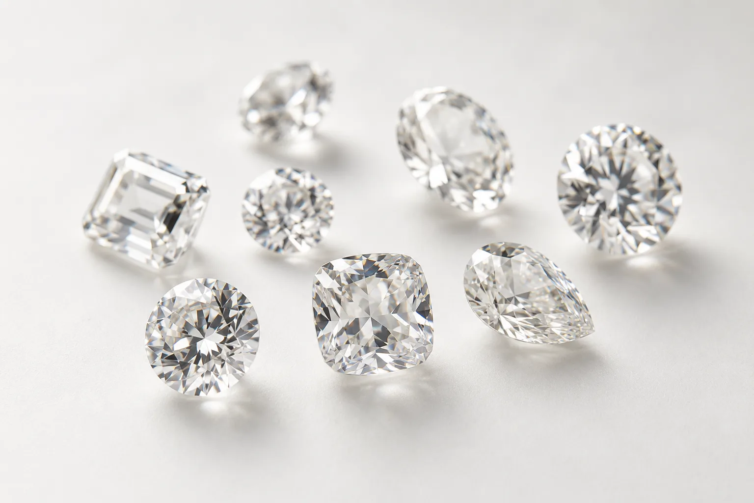 Assorted diamond cuts — advisory selection